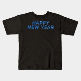 Happy New Year - Light Blue Kids T-Shirt